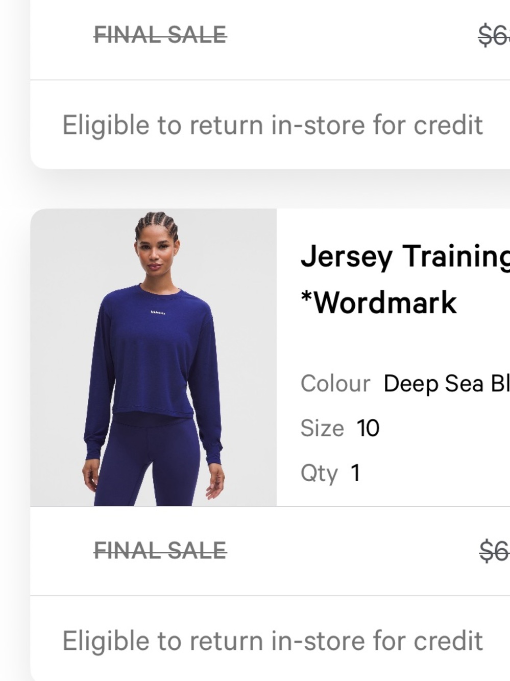 Lululemon Deep Sea Blue Jersey Training Short-Sleeve Shirt